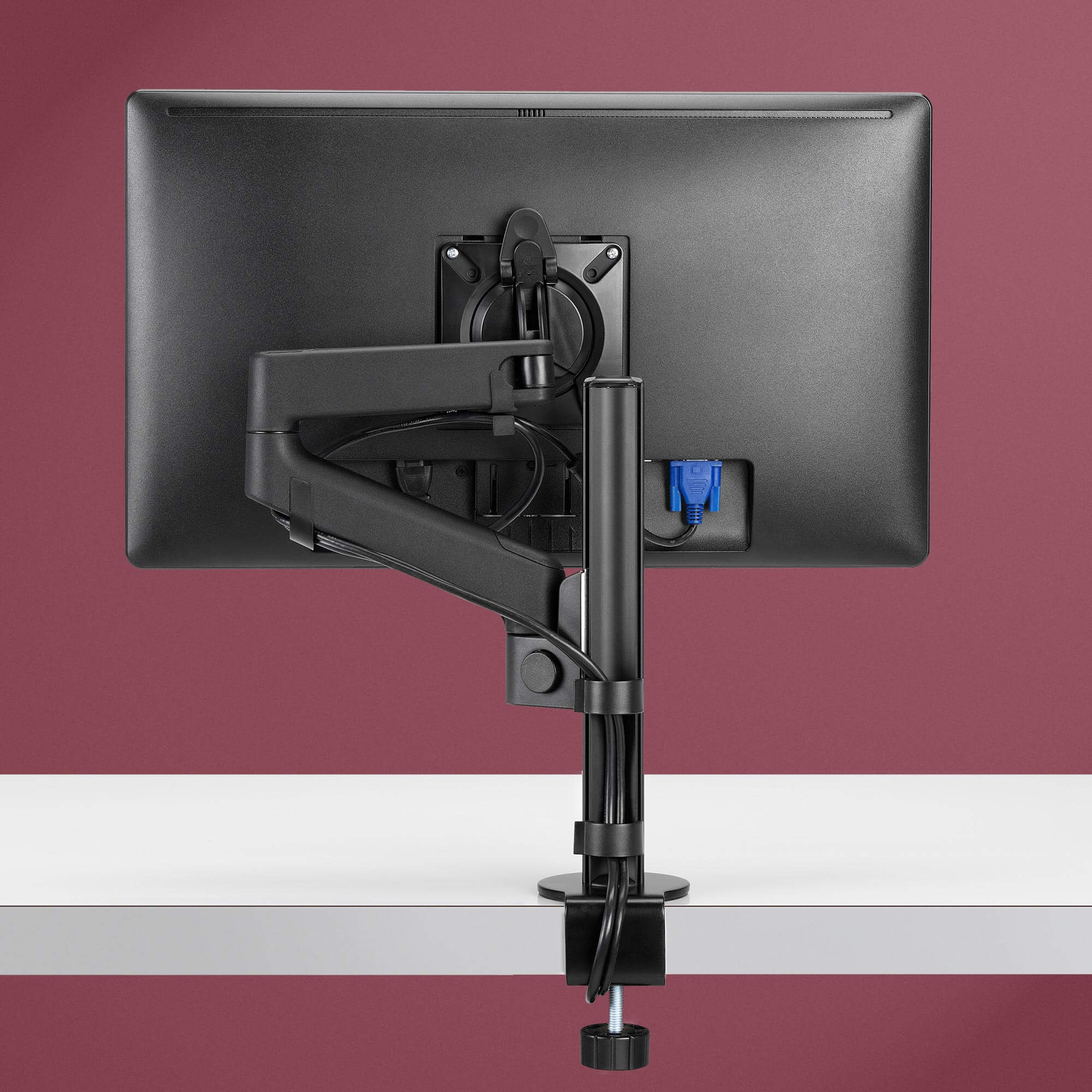 Lima Monitor Arm, Available in Grey, White, or Black